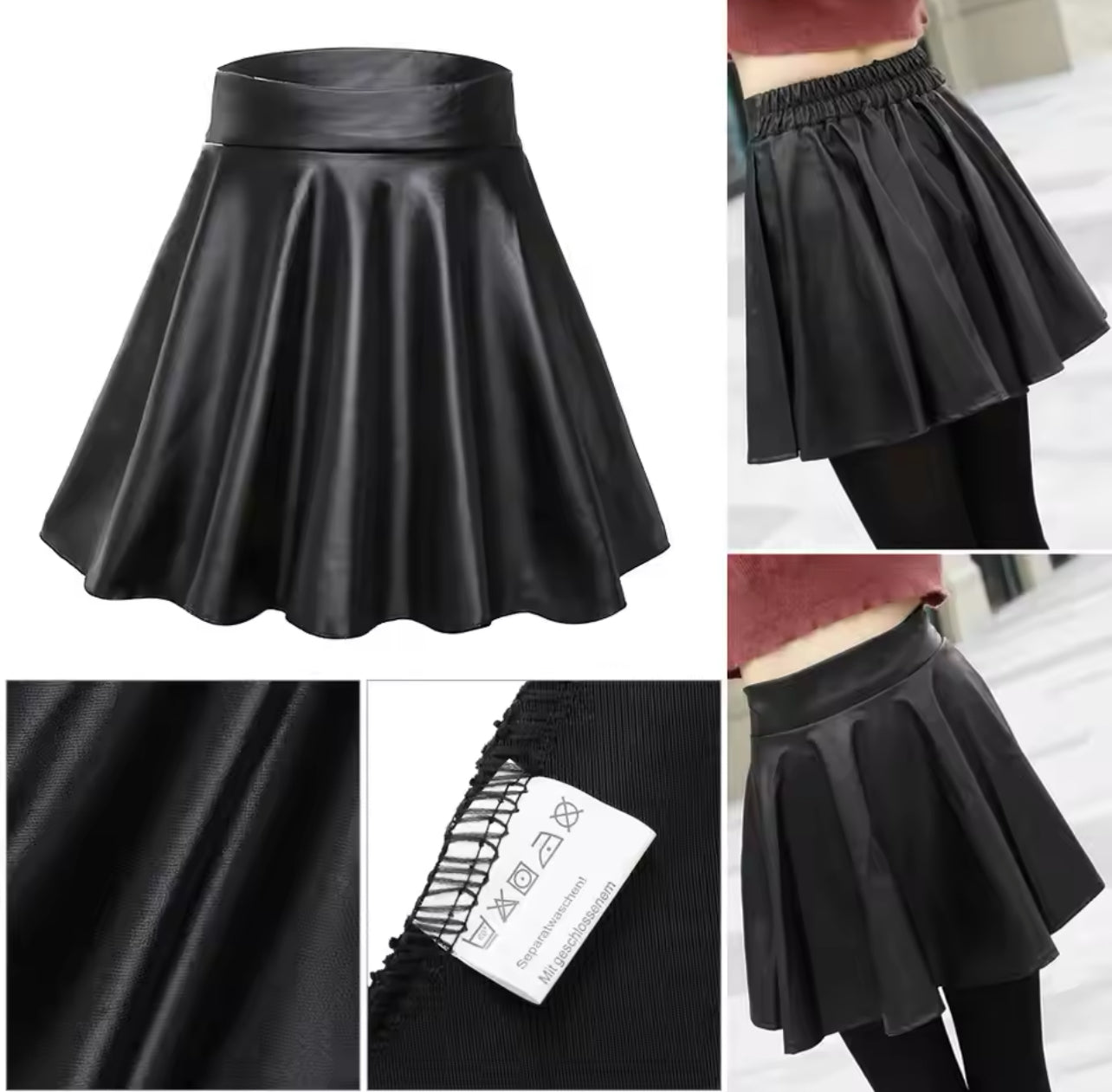 A lot Like Leather Skater Skirt